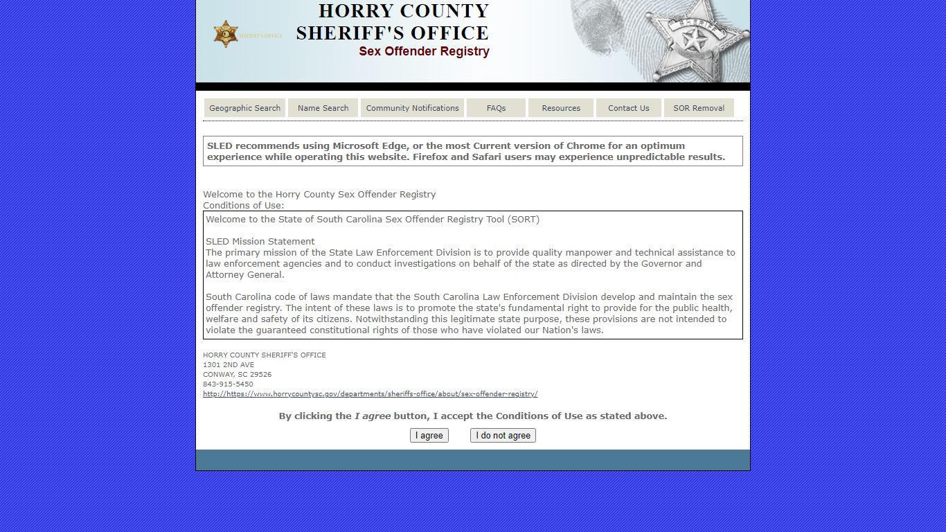 HORRY COUNTY SHERIFF'S OFFICE - South Carolina